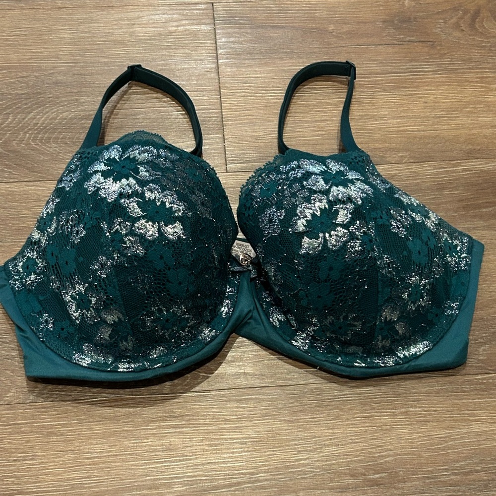 Body by Victoria Elegant Green Lace Bra 34DD